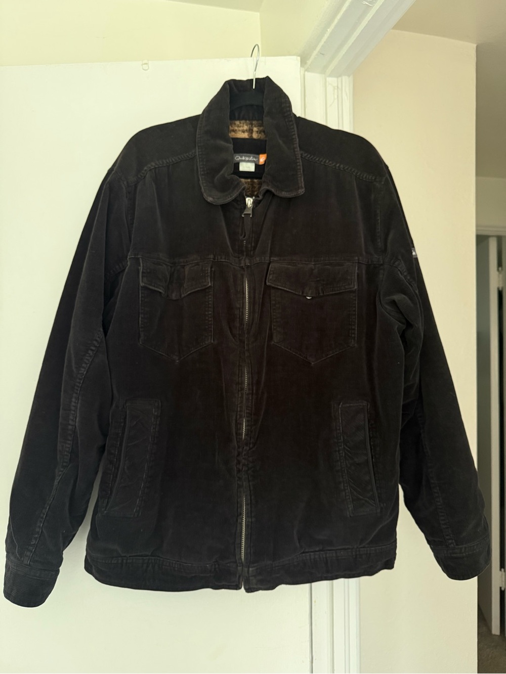 Quicksilver dark brown Corduroy Zip-Front Jacket